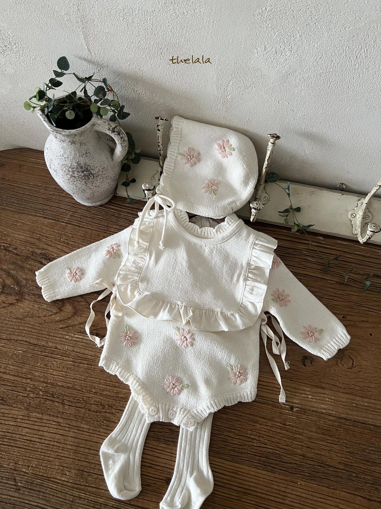 Lala Pink flower suit (3-18m)