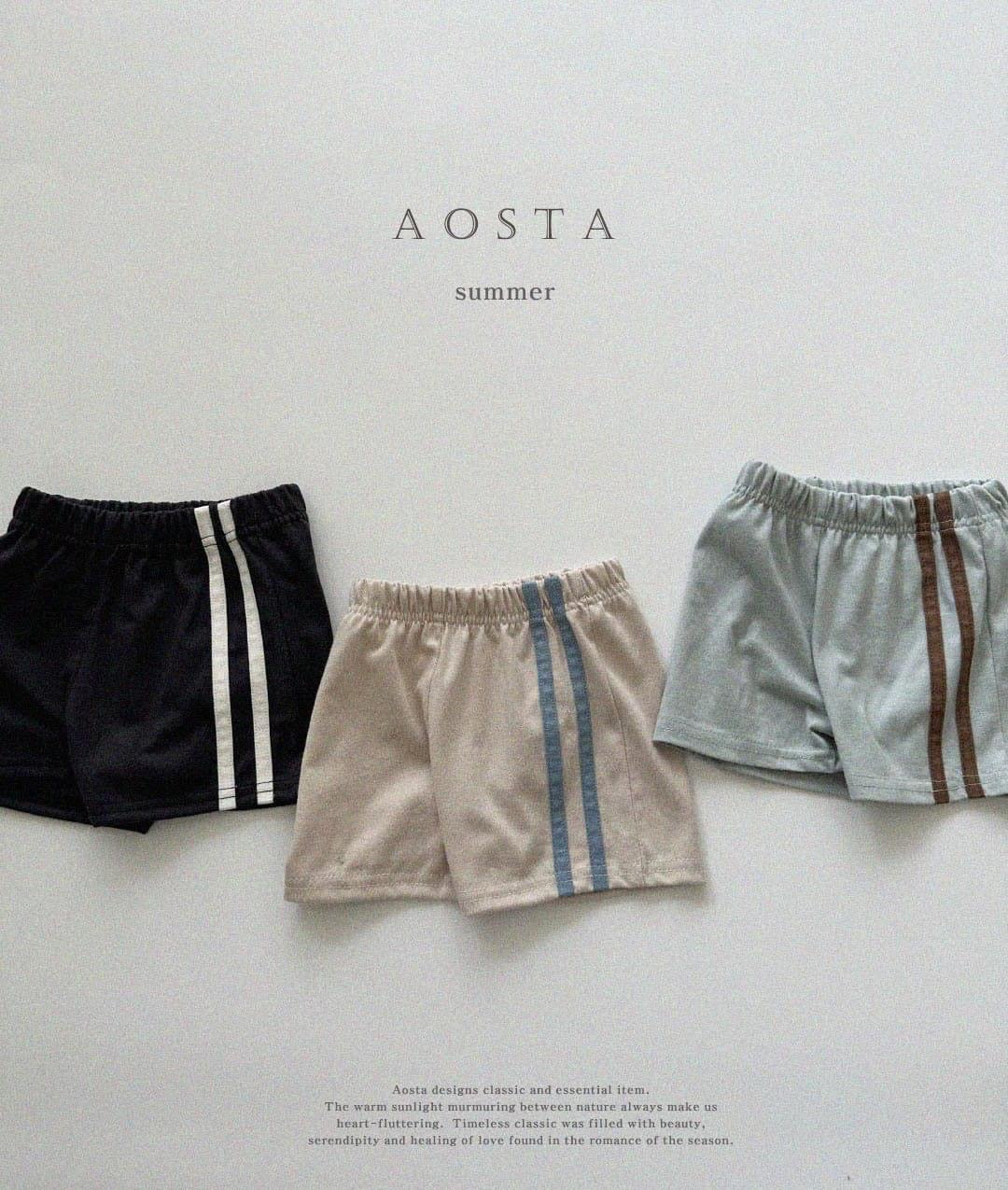 Aosta Line線條短褲 (Bebe & kids ~70-115cm)