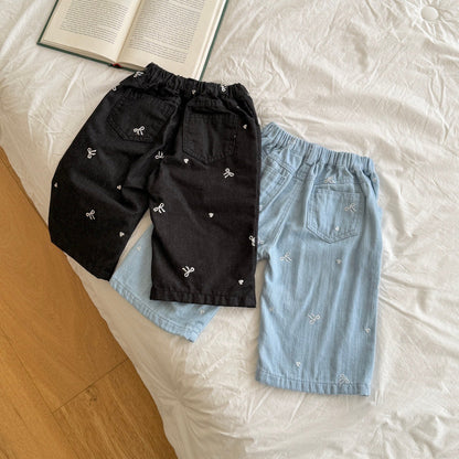 ninibello ribbon sugar denim pants (80-130cm)