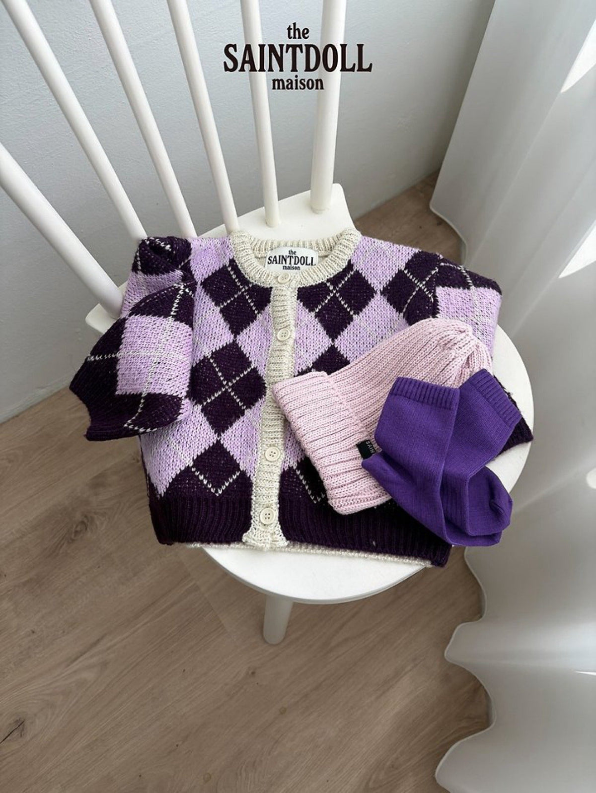 saintdoll argyle cardigan (90-150cm)