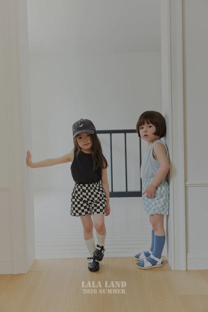 Lalaland checkerboard shorts (75-120cm)