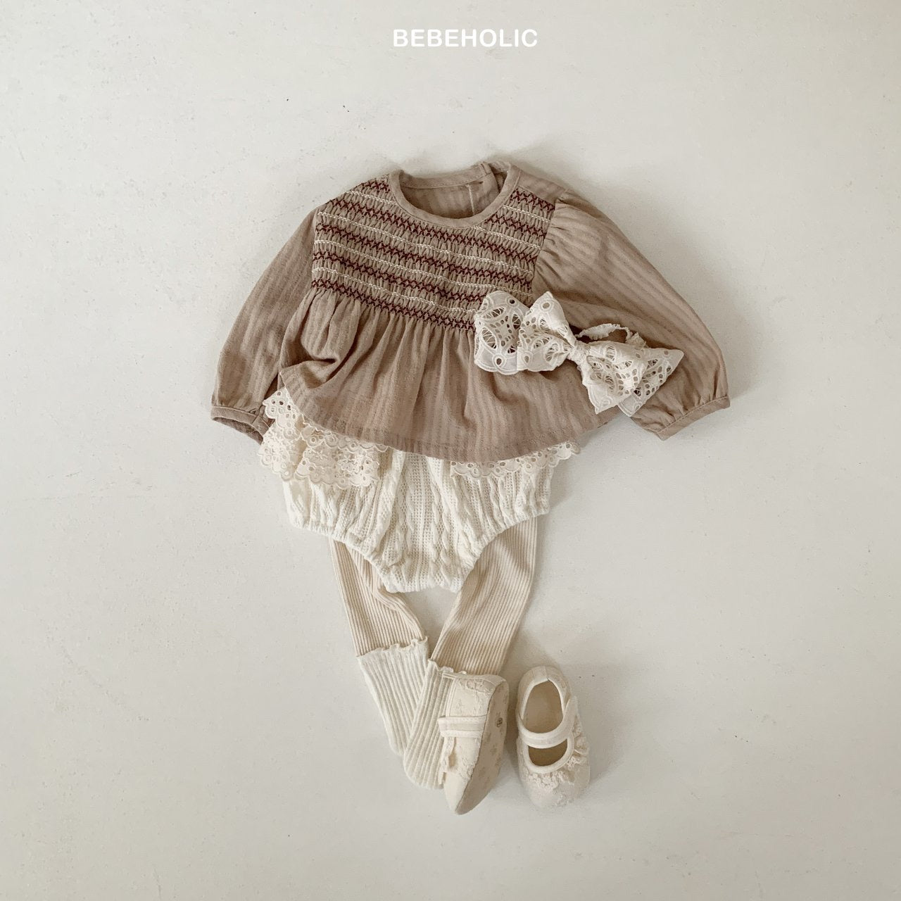 bebeholic maron smoke blouse (3-18m)