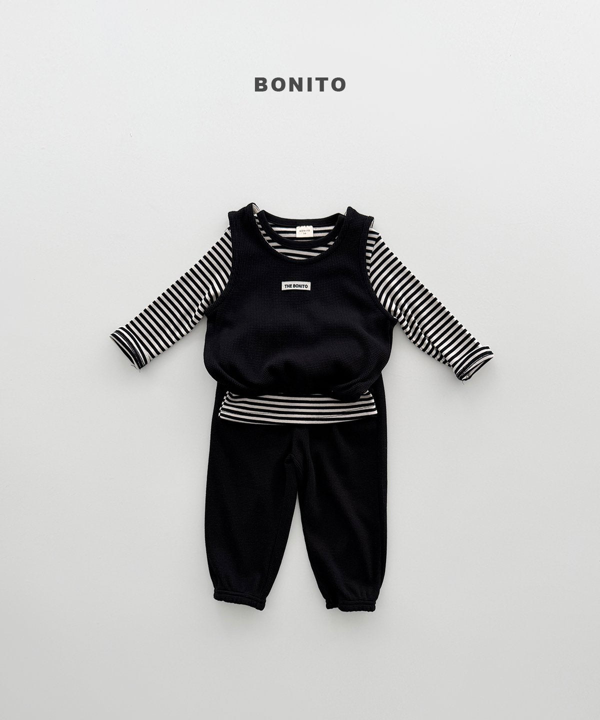 bonito mini waffle vest set (~80-140cm)