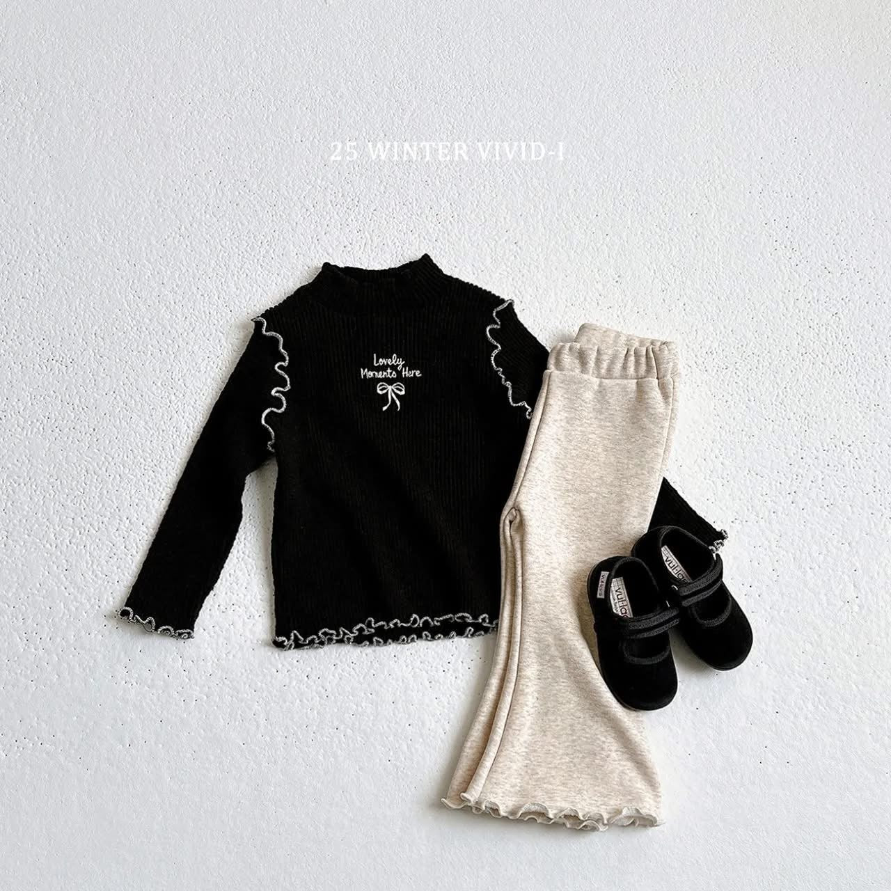 Vivid 素色捲邊喇叭褲 (75-135cm)