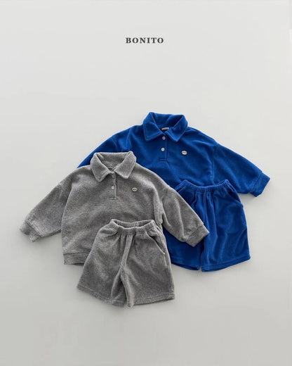 Bonito Terry collar tee set (~80-140cm)