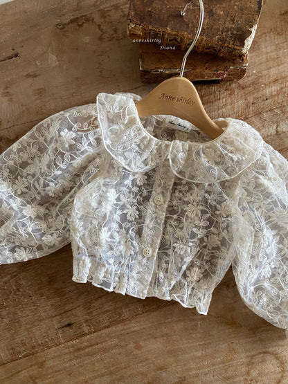 anneshirley lace collar jacket cardigan ( 3m~4y)