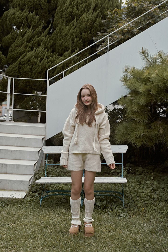 momoann knit hood set(mom)