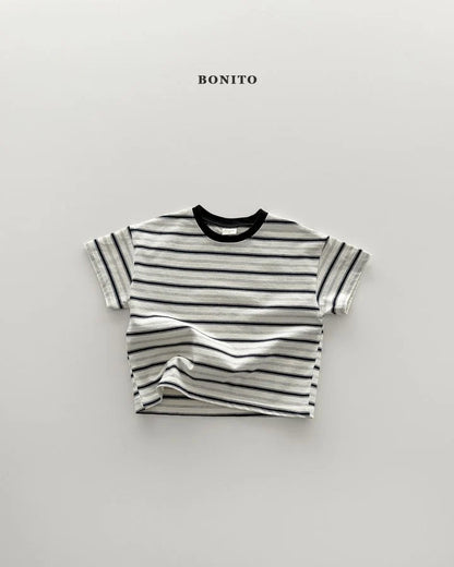 Bonito moa stripe T-shirt  (~80-140cm)