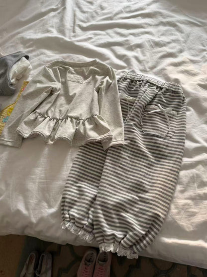 aiai border jogger pants (95–140cm)