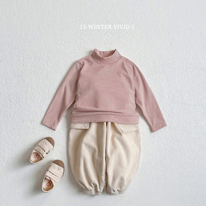 Vivid 微高領條紋上衣 (75-135cm)