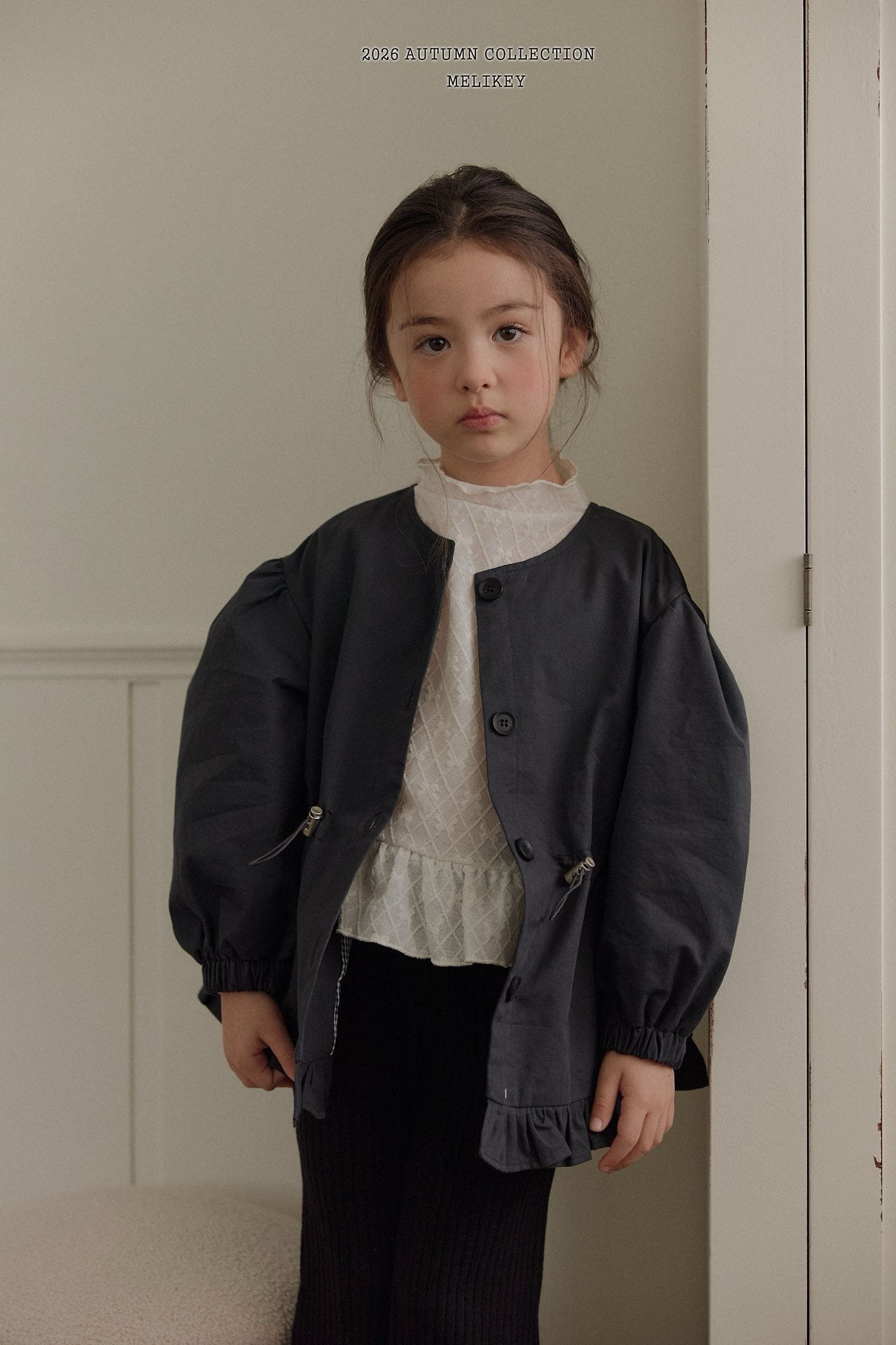 melikey momo frill trench coat (~80-140cm)