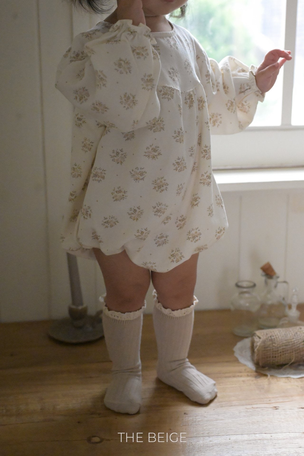 the beige shirring dyed suit (6-18m)