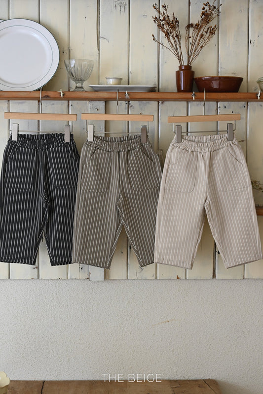 the beige pocket loom pants (80-120cm)