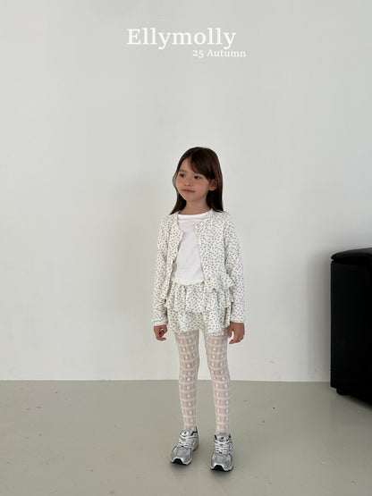 ELLYMOLLY girls frill waffle cardigan (90-145cm)
