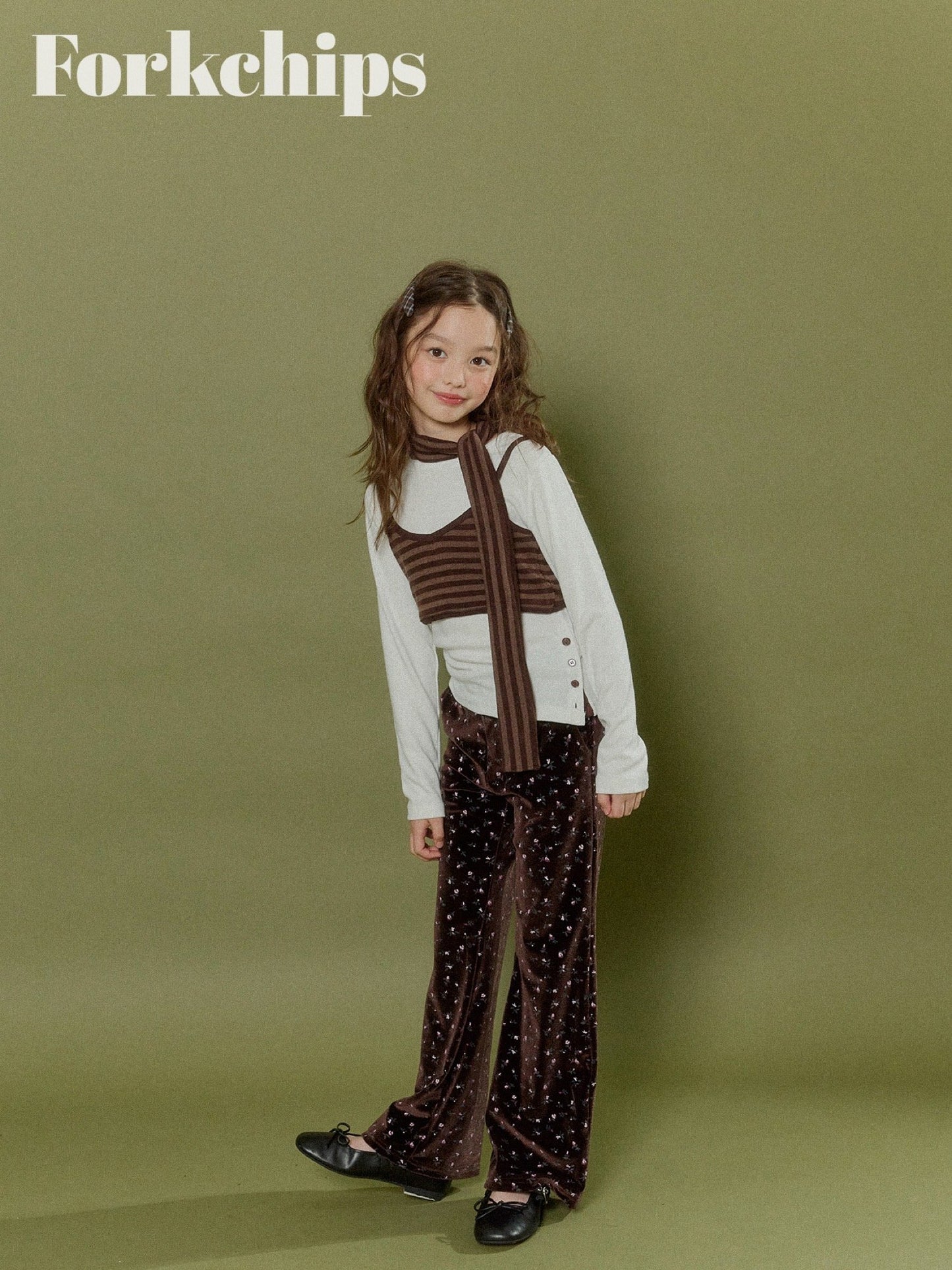 FORKCHIPS bloom velvet pants (95-160cm)