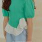 melikey diagonal frill puff t (80-140cm)