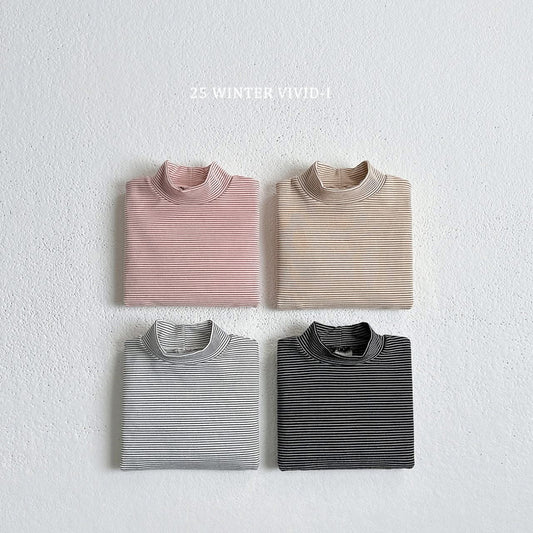 Vivid 微高領條紋上衣 (75-135cm)