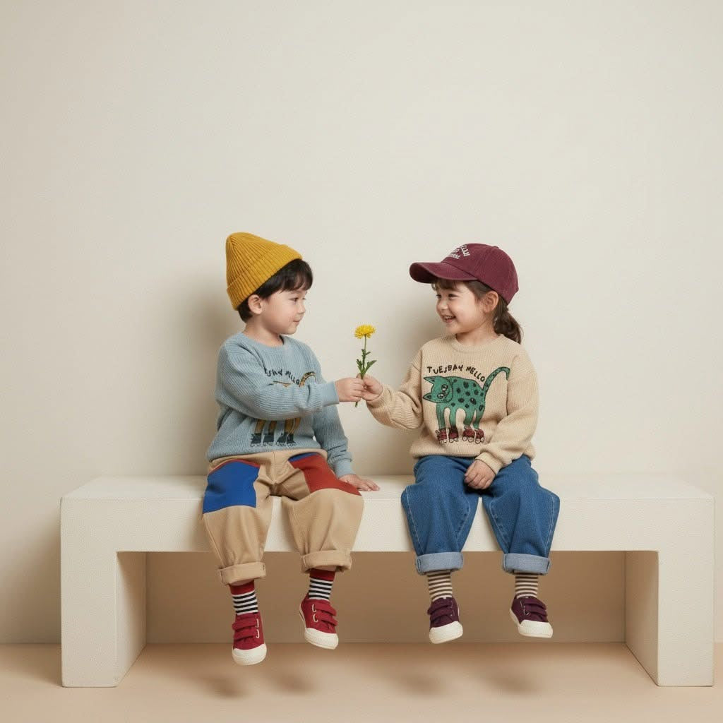 Orangemom TUESDAY HELLO 花豹上衣 (95-140cm)