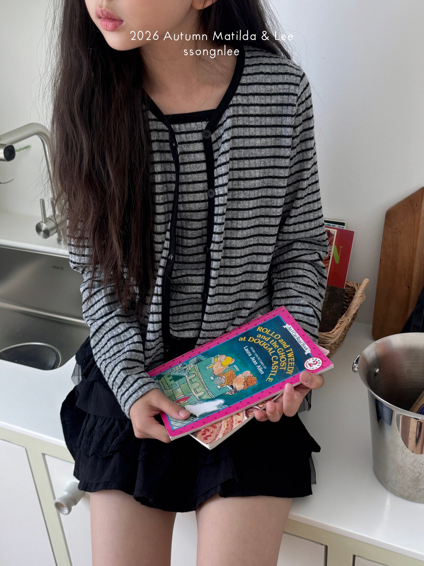 matilda&lee wrap stripe cardigan set (85-165cm)