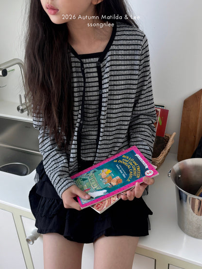 matilda&lee wrap stripe cardigan set (85-165cm)