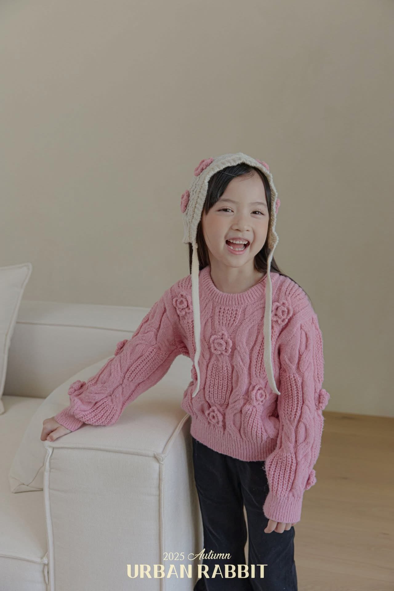 Urban Rabbit 玫瑰針織毛衣 (80-140cm)