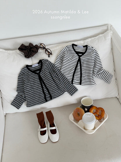 matilda&lee wrap stripe cardigan set (85-165cm)