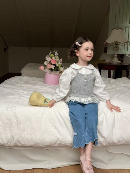 aiai elephant button knit vest (95-140cm)