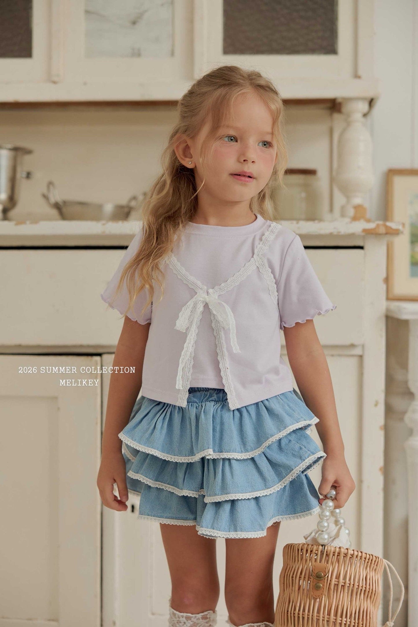 melikey lace denim cancan skirt (~80-140cm)