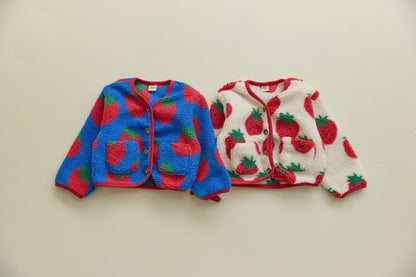 Orangemom 笑臉草莓外套 (95-140cm)