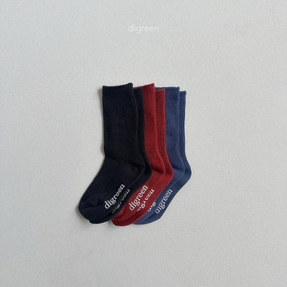 digreen tone-down black socks set (12-23cm)