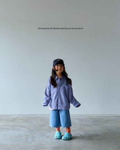 normalplay series check shirt(75-140cm)