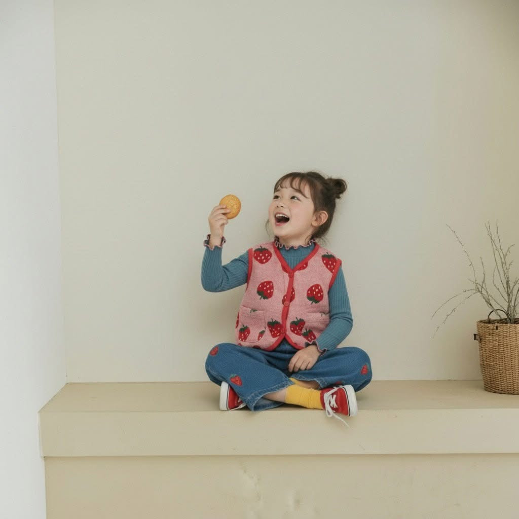 Orangemom 熊熊草莓背心 (95-140cm)