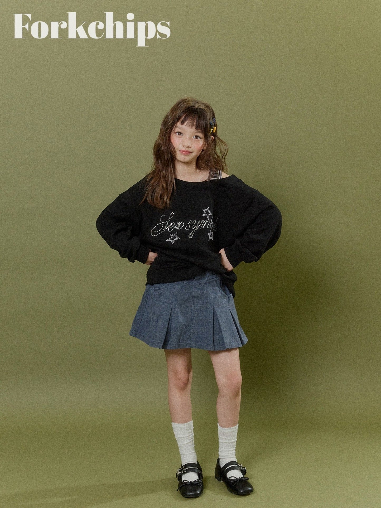 FORKCHIPS harbor pleated skirt (95-160cm)