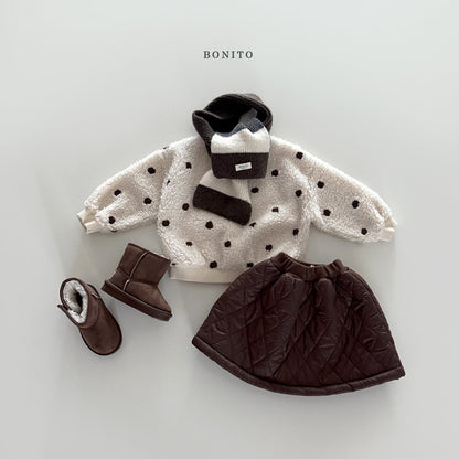 Bonito color block knit muffler