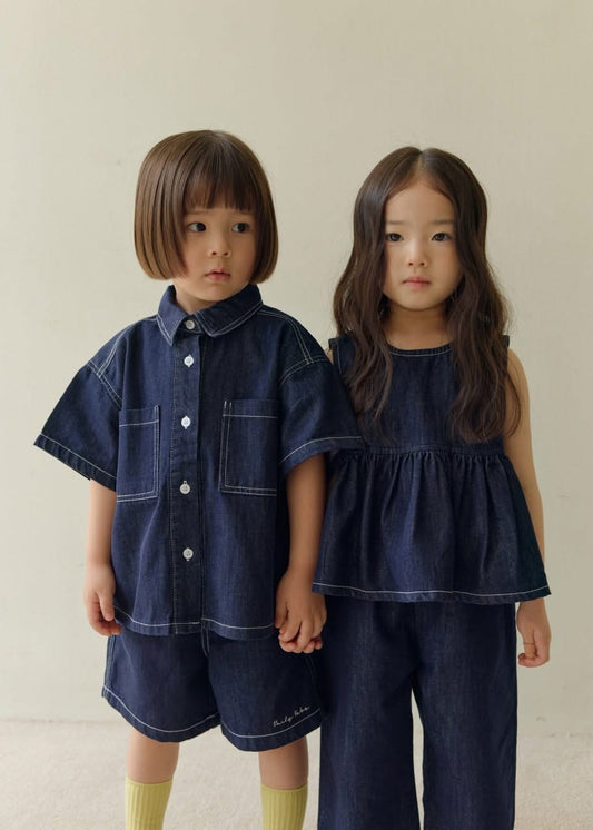 Dailybebe 牛仔車線襯衫 (75-140cm)