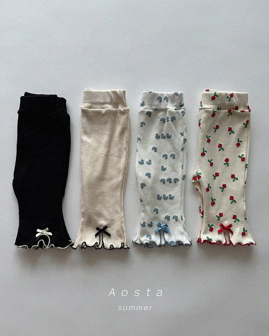 Aosta rib ribbon pants (~70-115cm)