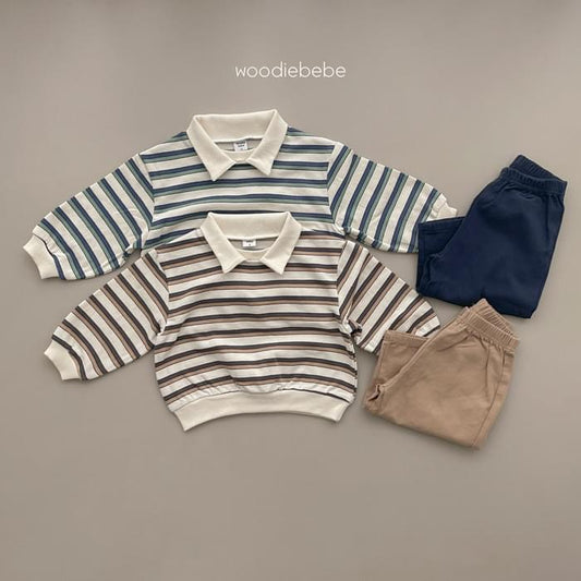 Woodie 翻領條紋set (1-6y)