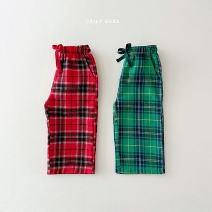 Dailybebe merry check pants (75-140cm)