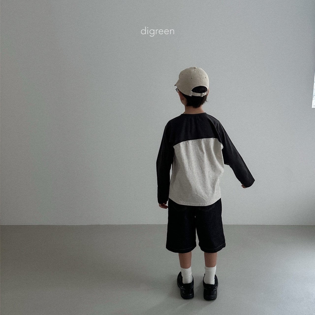 digreen slit raglan t-shirt (90–130cm)