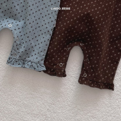 LINDO floral ruffle suspender(3-18m)
