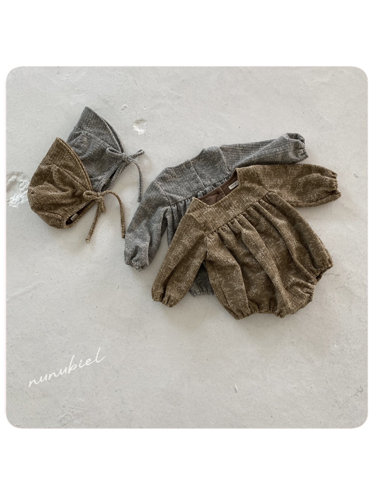 nunubiel caluna romper&bonnet (3-18m)