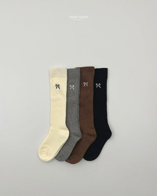 HAROHARO ribbon embroidery socks (3-9y)