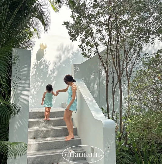 Mamami 親子款細肩露背連身泳裝 (kids ~ mom)
