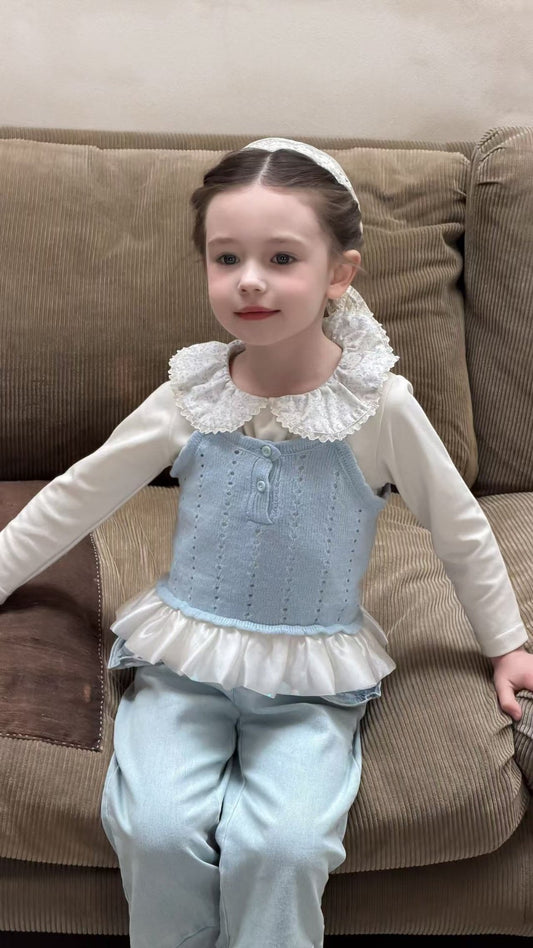 aiai elephant button knit vest (95-140cm)