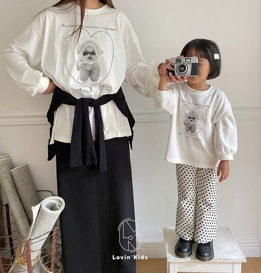 lovin scarf dog tee (kids&adult)