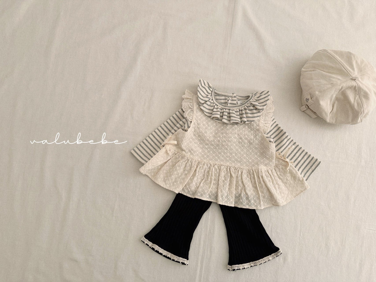 valubebe veronica border frill tee(60-110)