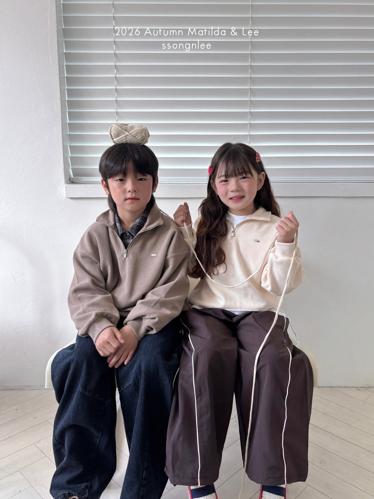 matilda&lee half zip up knit (85-165cm)