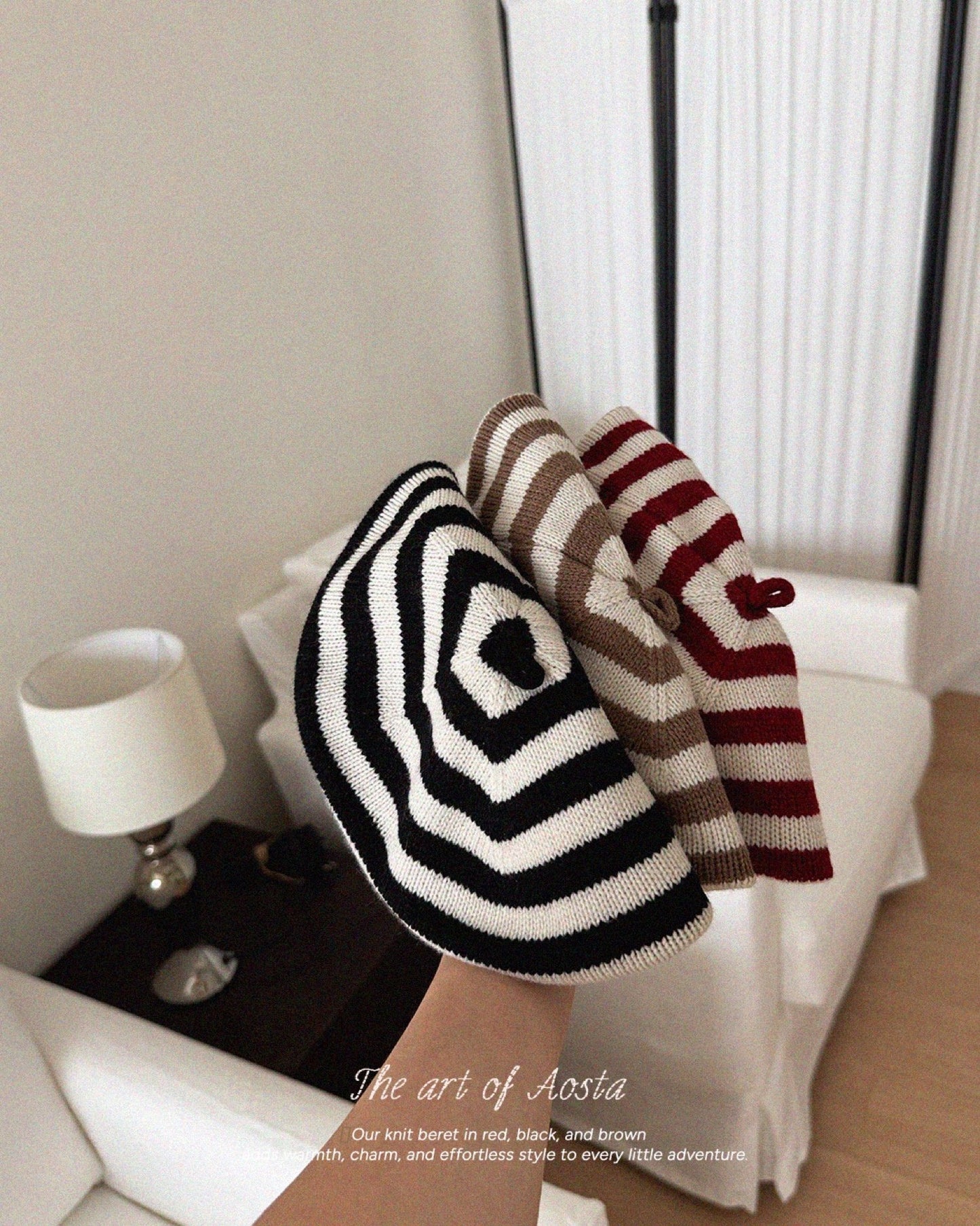 Aosta knit cookie beret