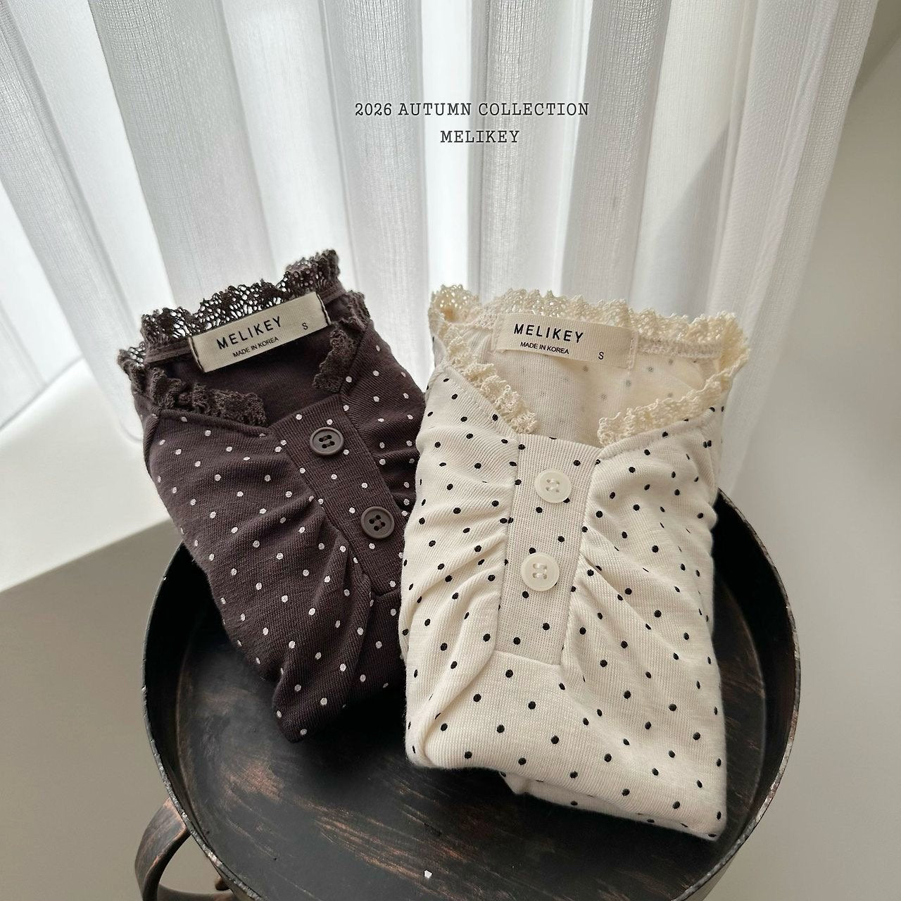 melikey dot shirring t (~80-140cm)