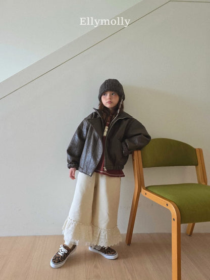 EllyMolly 蕾絲寬寬長褲 (90-145cm)